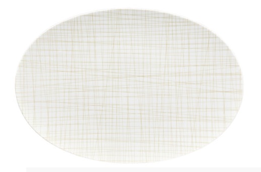 Mesh Line Cream Oval Platter 38cm